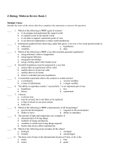 Z-Biology Midterm Review Bank-1