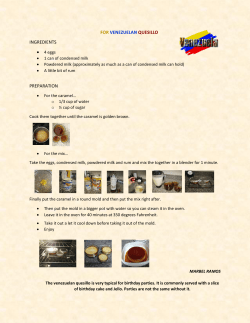 FOR VENEZUELAN QUESILLO - Gaston Literacy Council