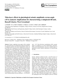 Thin-layer effects in glaciological seismic