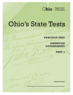 Ohio`s State Tests - Ohio Assessment Systems