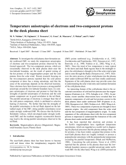 Temperature anisotropies of electrons and two