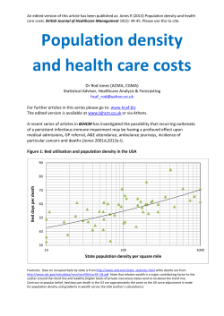 Population density and health care costs1