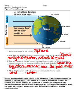 Aim#21: Weather and Climate 1. What is