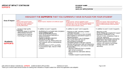 HIGHLIGHT THE SUPPORTS THAT YOU CURRENTLY HAVE IN