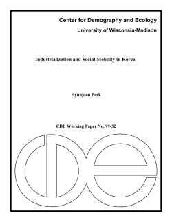 Industrialization and Social Mobility in Korea