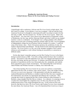 Reading the American Dream: Critical Literary Theory in The Great