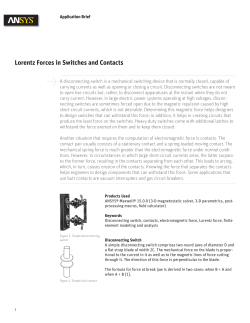 Lorentz Forces in Switches and Contacts