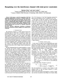 Bargaining over the interference channel with total power constraints