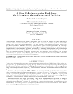 A Video Codec Incorporating Block-Based Multi