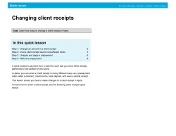 Changing client receipts