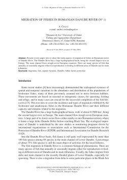 migration of fishes in romanian danube river (n&ordm; 1)