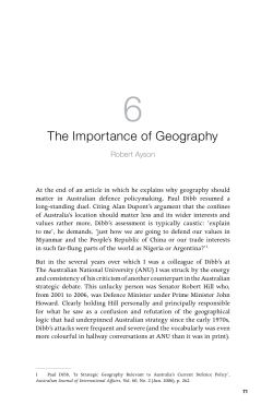 The Importance of Geography - ANU Press