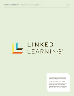 LINKED LEARNING | IDENTITY GUIDELINES V1.0 2015