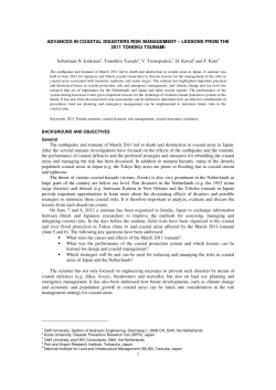 Advances in coastal disasters risk management