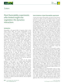 Plant flammability experiments offer limited insight into