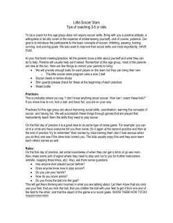 Little Soccer Stars Tips of coaching 3-5 yr olds
