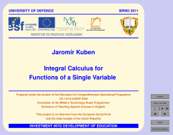 Integral calculus: Functions of a single variable