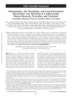 Nutrigenomics, the Microbiome, and Gene