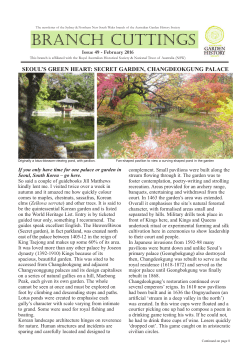 Branch Cuttings Issue 49 - Australian Garden History Society