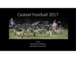 Microsoft PowerPoint &ndash; Casteel Football 2017 Spring Parent