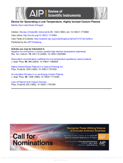 Device for Generating a Low Temperature, Highly Ionized Cesium
