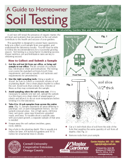 Guide to Homeower Soil Testing - Cornell Cooperative Extension