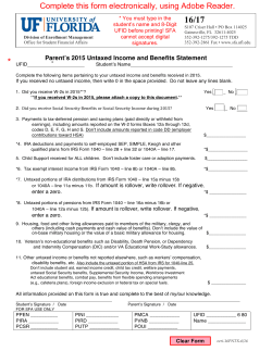 Parent`s 2015 Untaxed Income and Benefits Statement