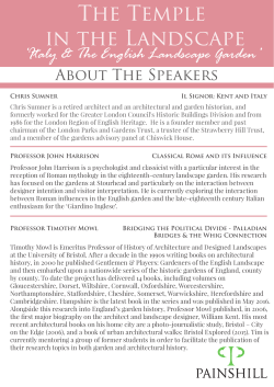 Temple in the Landscape Conference Speaker CV