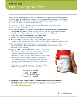 Carb Counting Made Easy