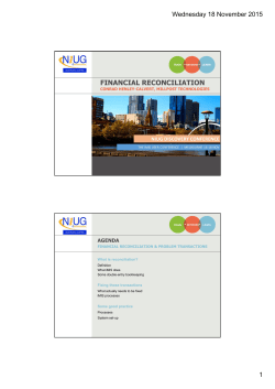 Achieving Financial Reconciliation