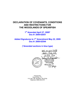 Covenants - Land, Homes and Commercial Real Estate Landmark