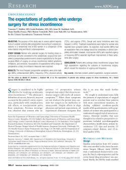 Mallett et al Expectations of patients who undeergo surgery for