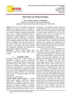 Overview on Web Crawlers