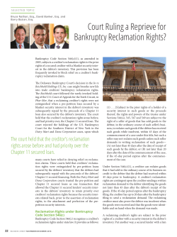 Court Ruling a Reprieve for Bankruptcy Reclamation Rights?