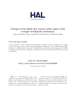 Changes of the Baltic Sea coastal urban region (with example