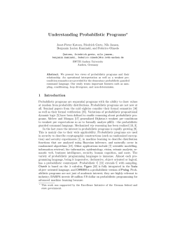 Understanding Probabilistic Programs⋆