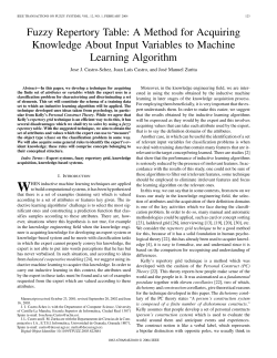 Fuzzy Repertory Table: A Method for Acquiring Knowledge About