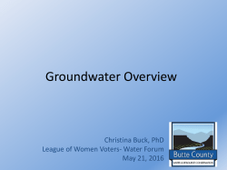 Groundwater Overview