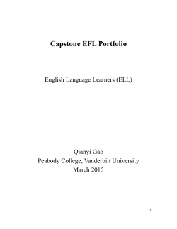 Capstone EFL Portfolio - DiscoverArchive