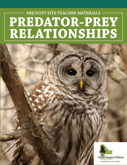 predator-prey relationships - Forest Preserve District of Will County