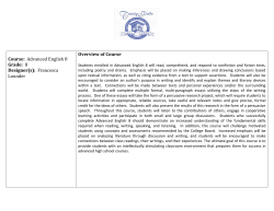 Advanced English 8 - trinity