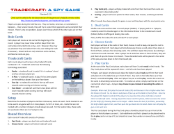 Tradecraft: A Spy Game