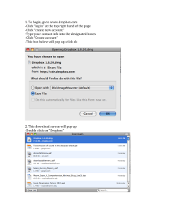 1. To begin, go to www.dropbox.com -Click &ldquo;log in&rdquo; at the top right