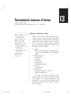 Thermochemical conversion of biomass