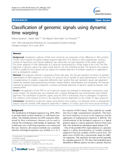 Classification of genomic signals using dynamic