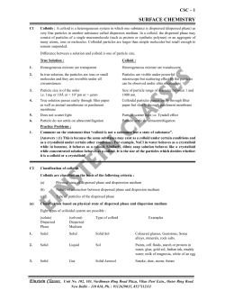 surface chemistry - einstein classes