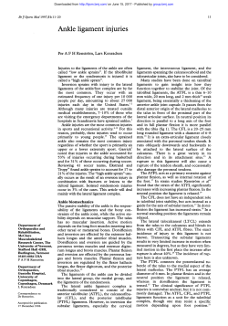 Ankle ligament injuries - British Journal of Sports Medicine