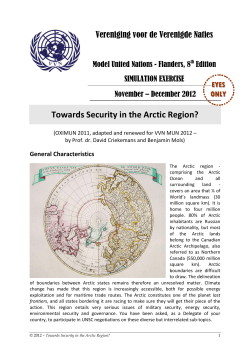 Towards Security in the Arctic Region?