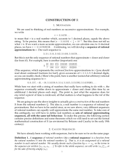 CONSTRUCTION OF R - MIT OpenCourseWare