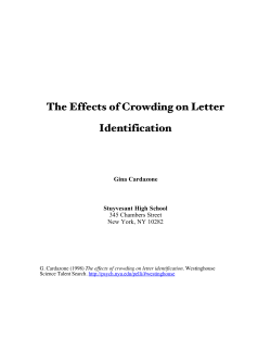 The Effects of Crowding on Letter Identification